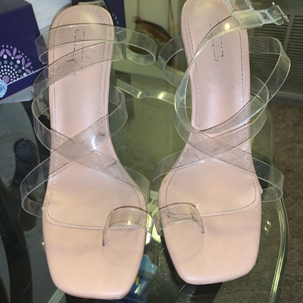 Clear Wedge Sandals